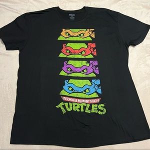 Mens Teenage Mutant Ninja Turtles Black Graphic Tee XXL